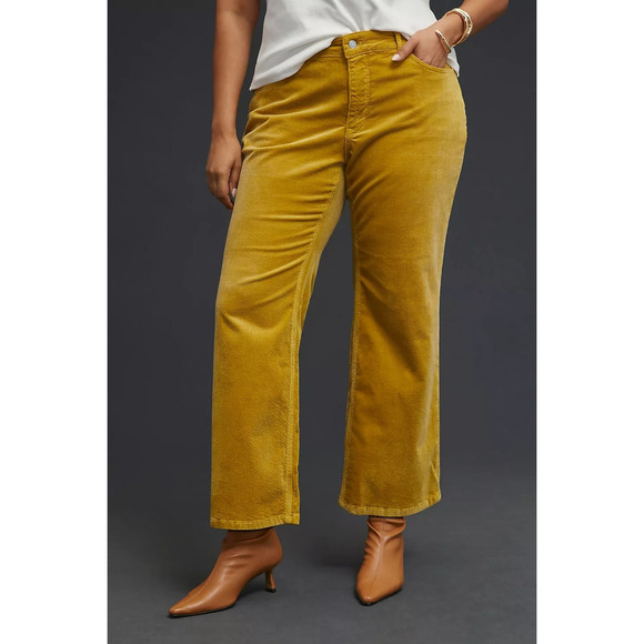 Anthropologie The Yaya Mid-Rise Crop Flare Corduroy Jeans $148 PLUS 16W - Picture 3 of 5